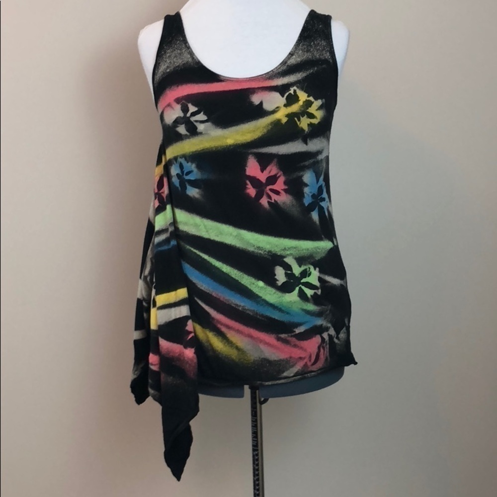 Hand printed Tank with side detail